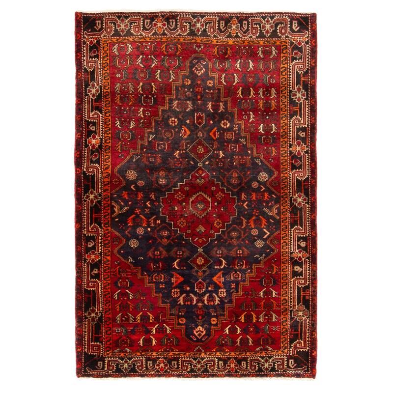 ECARPETGALLERY Hand-knotted Andelz Dark Grey Wool Rug - 4'3 x 6'5