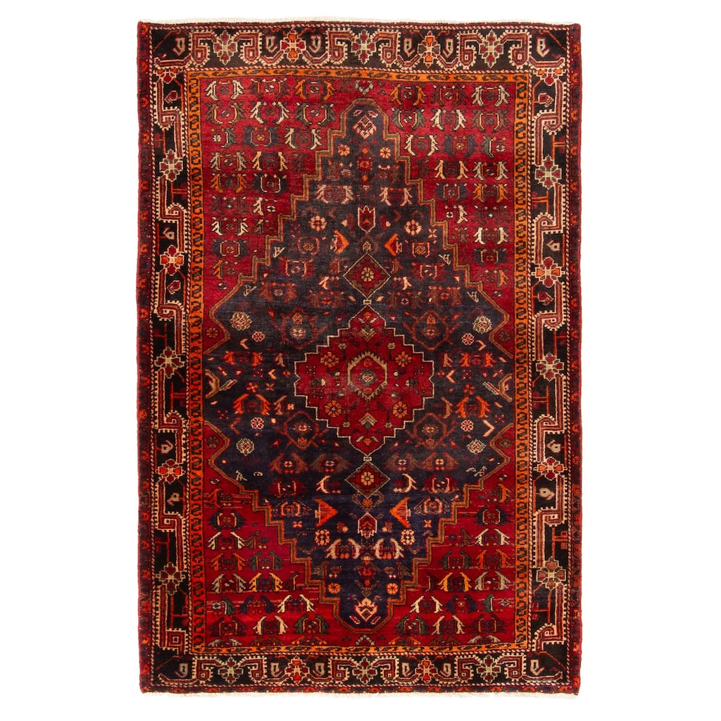 ECARPETGALLERY Hand-knotted Andelz Dark Grey Wool Rug - 4'3 x 6'5