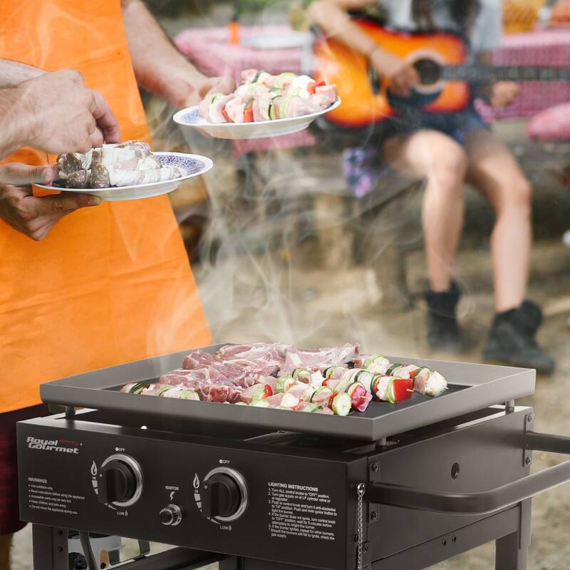 Royal Gourmet 2-Burner Gas Griddle,,Black