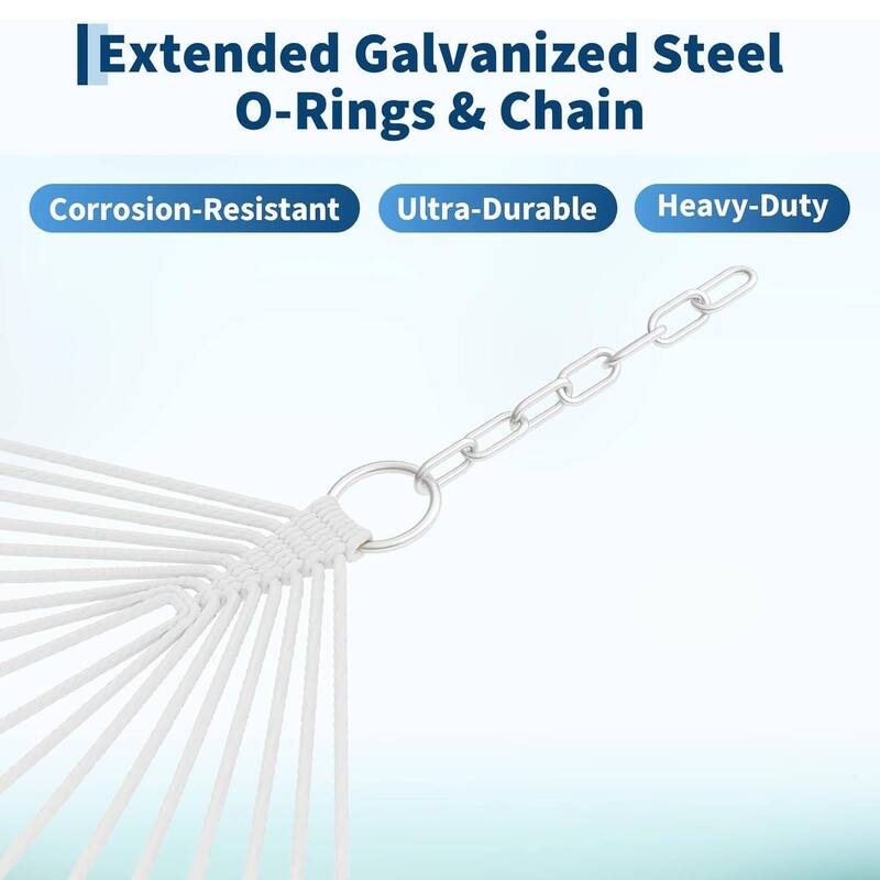 Durable Double Outdoor Hammock, Hanging Bed for Garden, Patio, Lawn