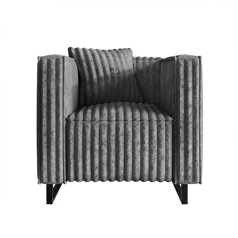 CraftPorch Mid Century Modern Upholstered Chair - Grey