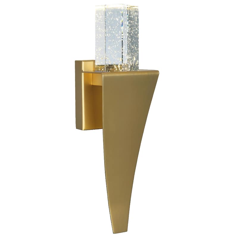 Catania LED Integrated Satin Gold Wall Light - Satin Gold - Satin Gold