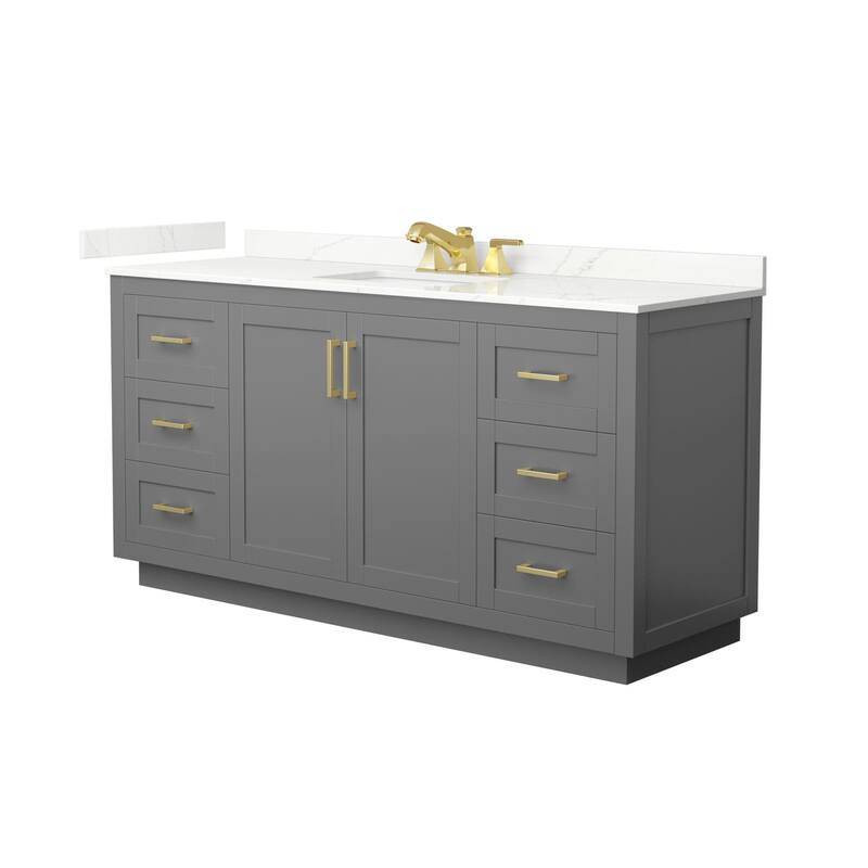 Wyndham Collection WCF292966S-QTZ-US3MXX Miranda 66" Free Standing