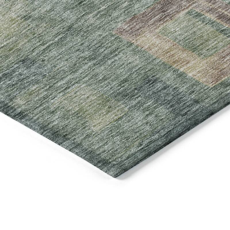 HomeRoots Geometric Transitional Rectangle Outdoor Rug