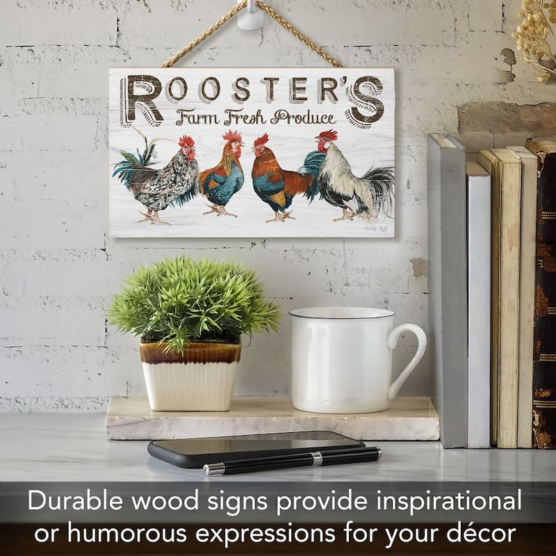 Farm Fresh Hanging Wood Sign 9.5" x 5.75" Made in the USA - Multi