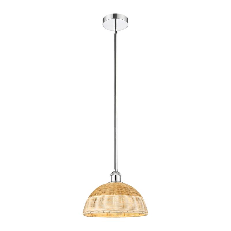 Innovations Lighting Endless Possibilities Edison - Bristol Natural II - 1 Light 12" Stem Hung Mini Pendant - Polished Chrome/Natural