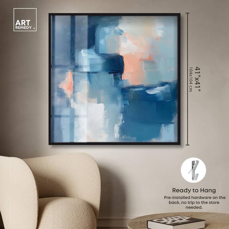 Whispering Blue I Shadowbox by Art Remedy