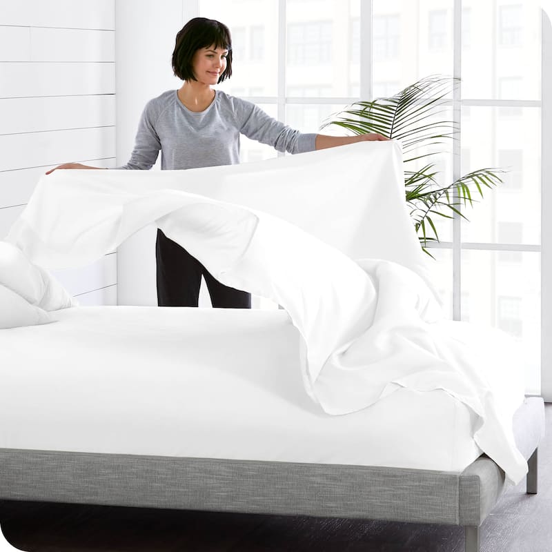 Bare Home Double Brushed Microfiber Flat Top Sheet