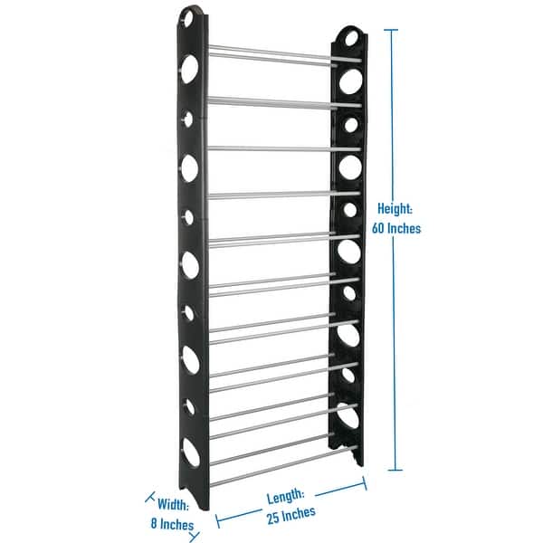 Simplify 30 Pair Stackable Frame Shoe Rack - 10-tier - Bed Bath ...