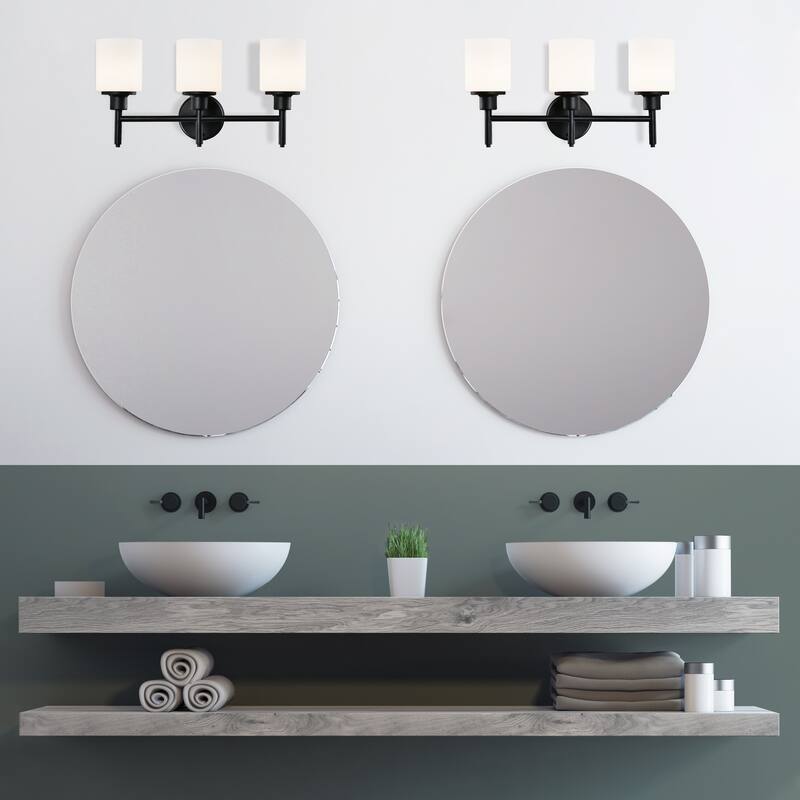 Aubrey Transitional 3-Light Indoor Bathroom Vanity Light