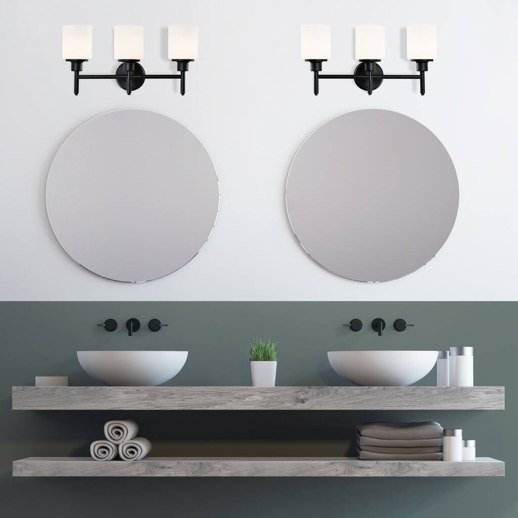 Aubrey Transitional 3-Light Indoor Bathroom Vanity Light