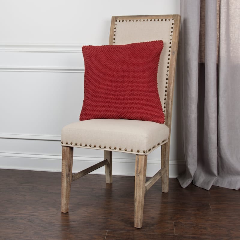 Rizzy Home Cotton Nubby Woven Throw Pillow