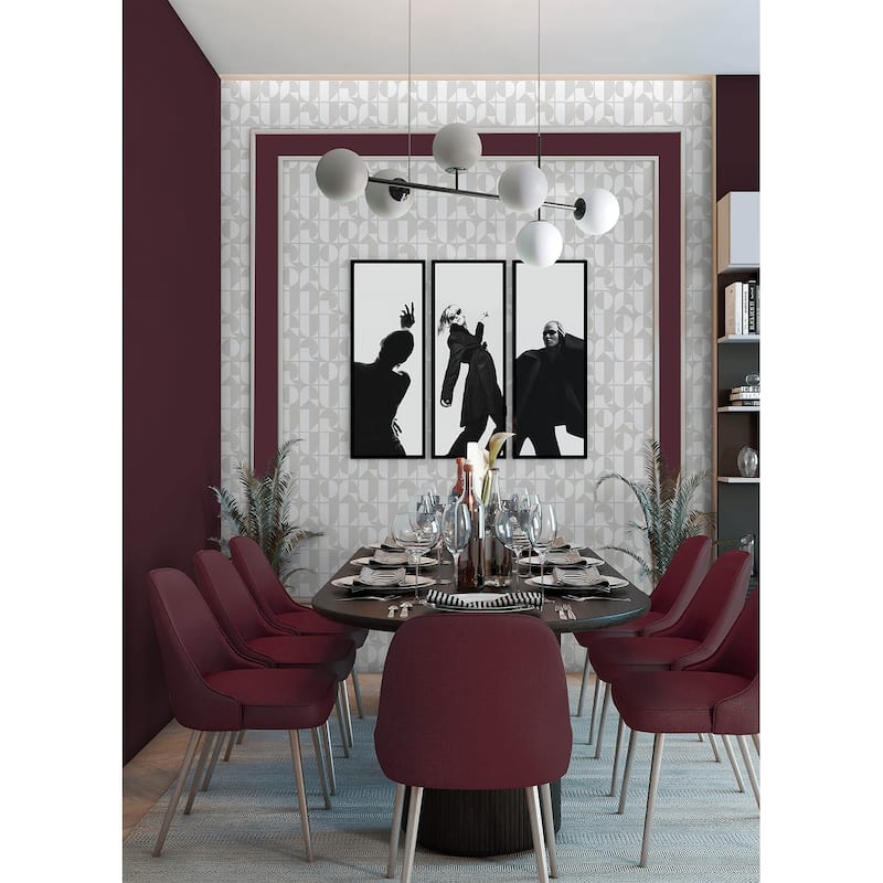 RuPaul RuDeco Ghost Grey Peel and Stick Wallpaper