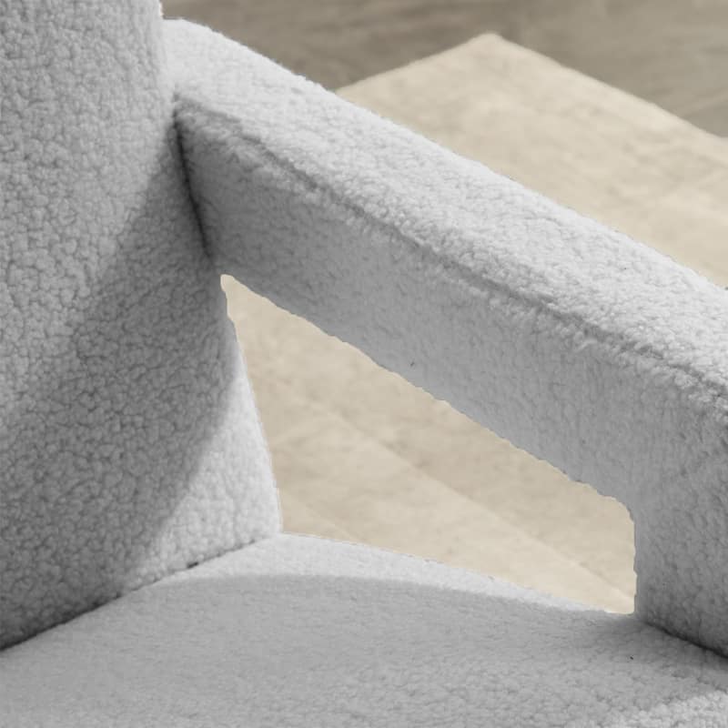 Sherpa Adirondack Chair for Living Room, Upholstered Accent Chair
