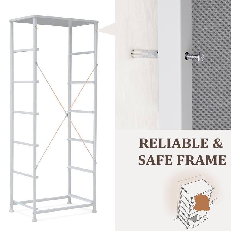 VredHom 6 Drawers Vertical Dresser Storage Tower
