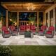 Option Grey Wicker Red Cushion