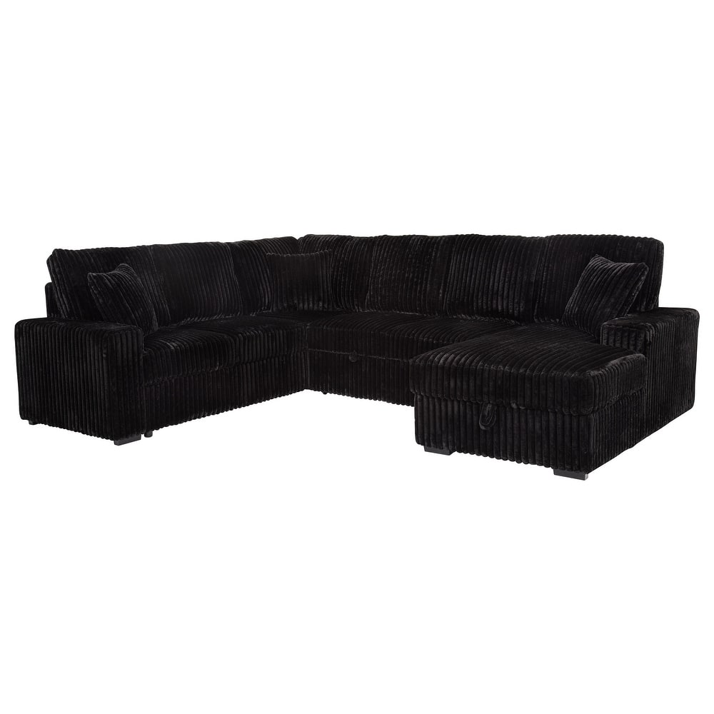 Devonshire Sleeper Sectional Sofa Storage Chaise - 122.00" x 96.75" x 39.25"