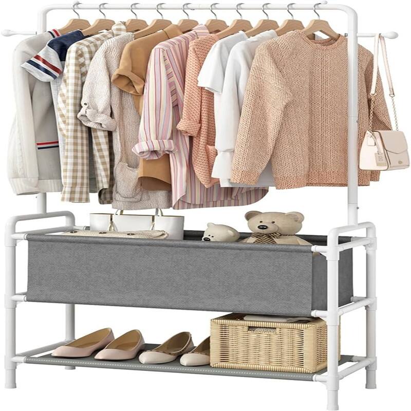 Clothing Rack with Storage Bag - 12.2"D x 33.46"W x 68.11"H