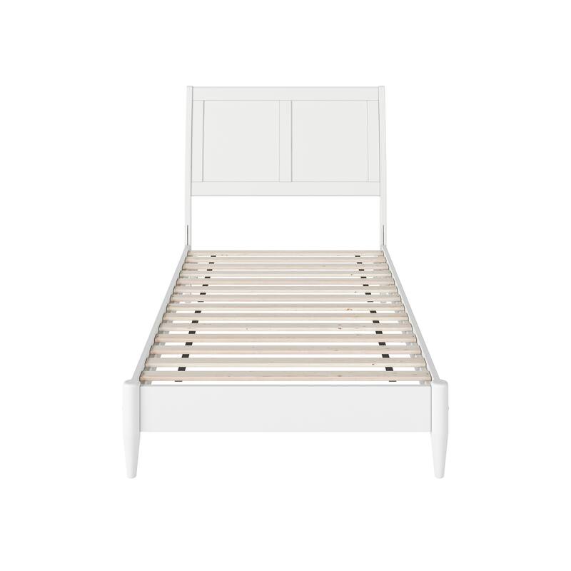 Valencia Solid Wood Low Profile Sleigh Platform Bed