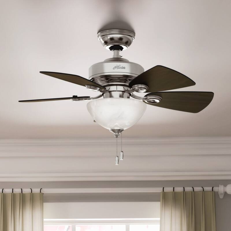 Hunter Fan 34" Watson - White - Brushed Nickel