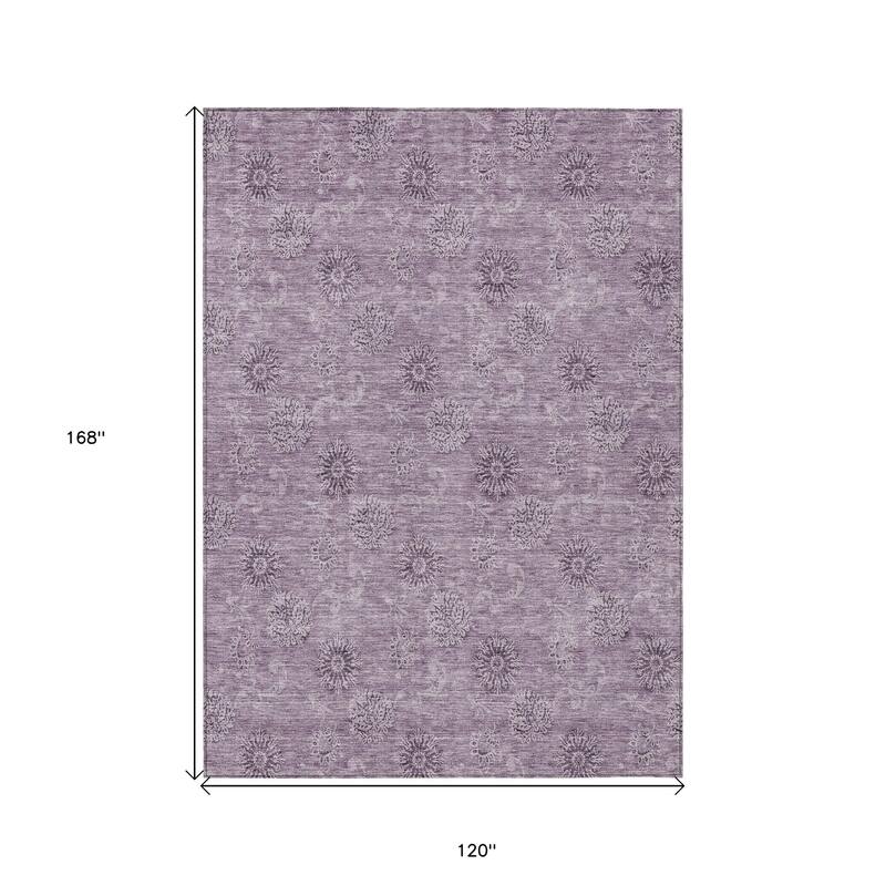 HomeRoots Floral Transitional Rectangle Outdoor Rug