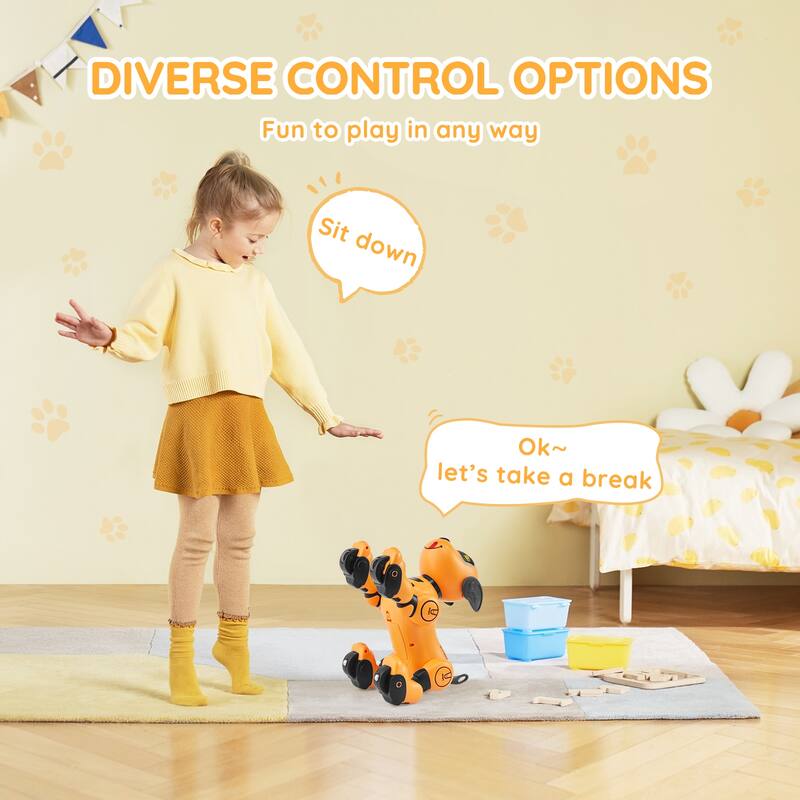 Remote Control Robot Cat/Dog Toy for Age 3 4 5 6 7 8 10 Year Old Boys Girls