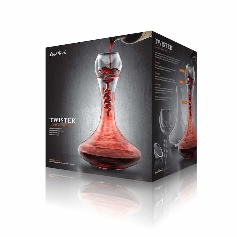 Final Touch Twister Glass Aerator and Decanter Set - 25.4 oz