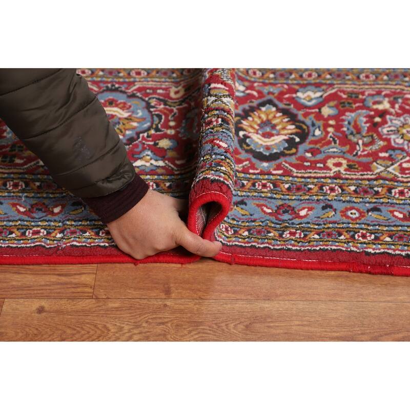 Red Geometric Tabriz Turkish Area Rug Machine Made Carpet - 9'7" x 12'7"