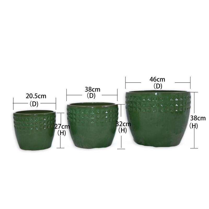 Modern Ceramic Flowerpot (Set of 3)