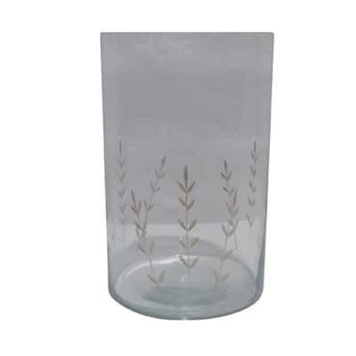 Cylindrical Glass Vase H 6.3" & Dia 3.9" - Clear