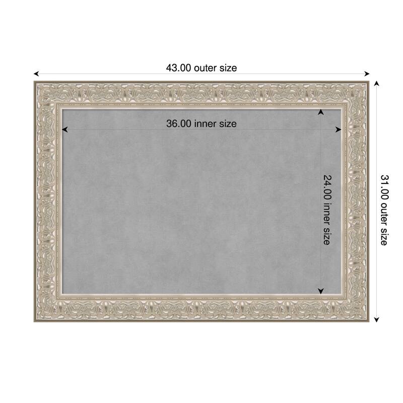 Amanti Art Luxe Black Framed - 43 x 31 in - Luxe Silver Cream