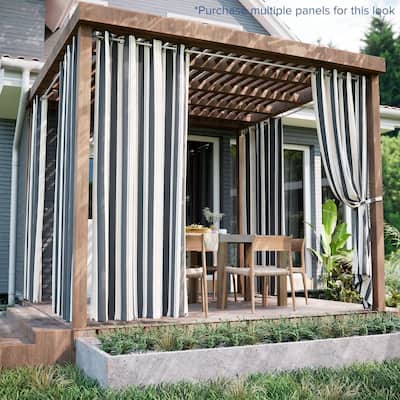 Outdoor Stripe Privacy Protected Grommet Panel
