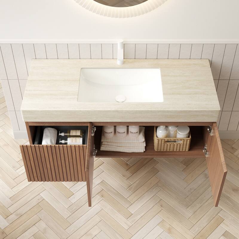 48" Bathroom Vanity with Sintered Stone countertop and Sink