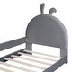 preview thumbnail 8 of 55, Casual Upholstered Daybed with Guardrail, Classic Headboard Footboard, Wood Slat Support Bed for Children Kids Platform Bed