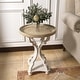 preview thumbnail 1 of 17, COZAYH Rustic Farmhouse Cottagecore Accent End Table Concave Legs - Round