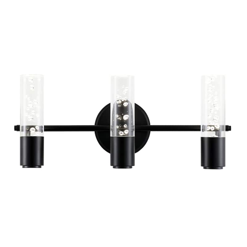Alain Minimalist Modern Bubble Acrylic/Iron Integrated LED Vanity Light, by JONATHAN Y