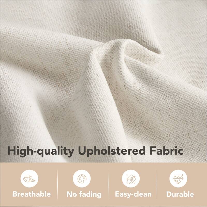 Spruce & Spring Upholstered Curved 3 Seat Sofa for Living Room