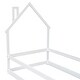 preview thumbnail 18 of 24, Twin Size Wood Bed With House-Shaped Headboard Floor Bed With Fences