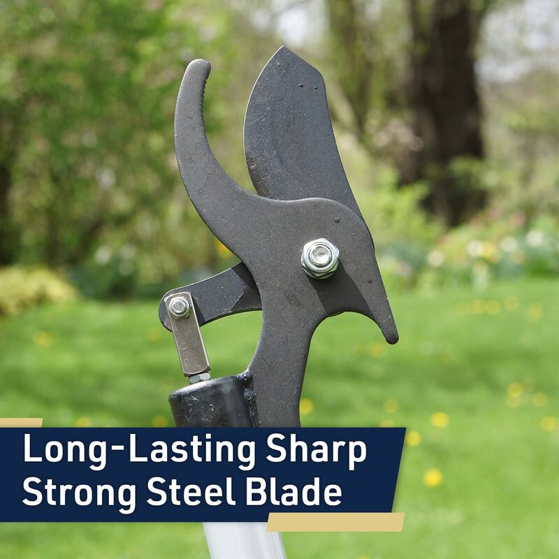 Tree Trimmer Pruning Shears - 59” Long Reach Pruner with Rotating Head and Sharp Bypass Loppers by Kings County Tools