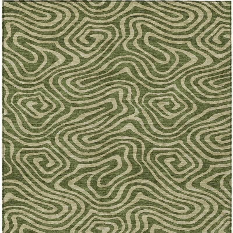 HomeRoots Abstract Transitional Rectangle Outdoor Rug