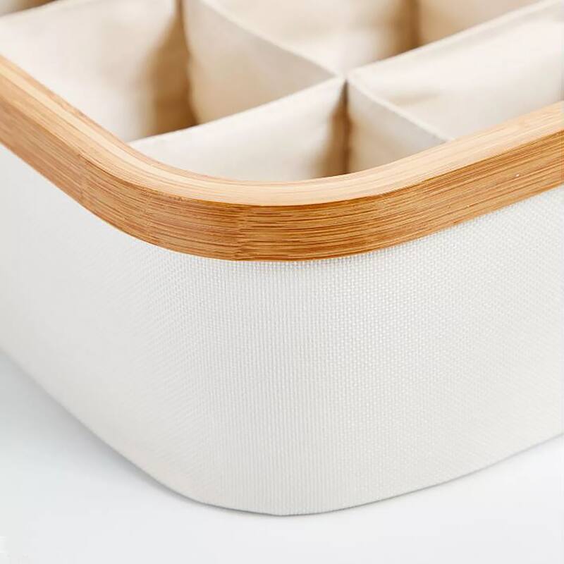 Square Foldable Storage Basket 9-Compartment - 12 L x 12 W x 4 H