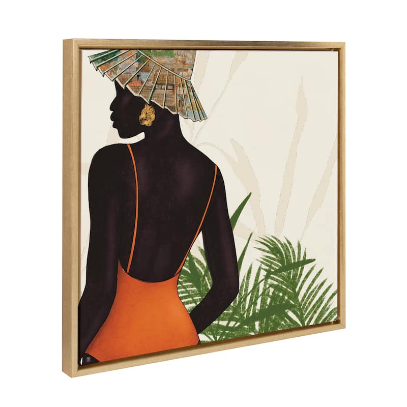 Kate and Laurel Sylvie So So Tropical Framed Canvas by Mary Joak