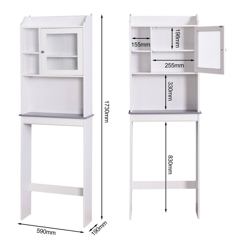 Over The Toilet Space Saver Organization Wood Bathroom Storage Cabinet