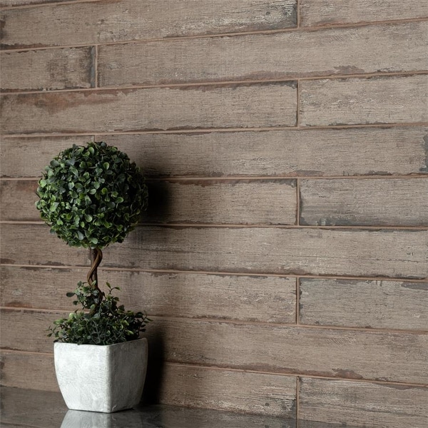 SomerTile 2.75x23.5-inch Lambris Terra Porcelain Floor and Wall Tile. Opens flyout.
