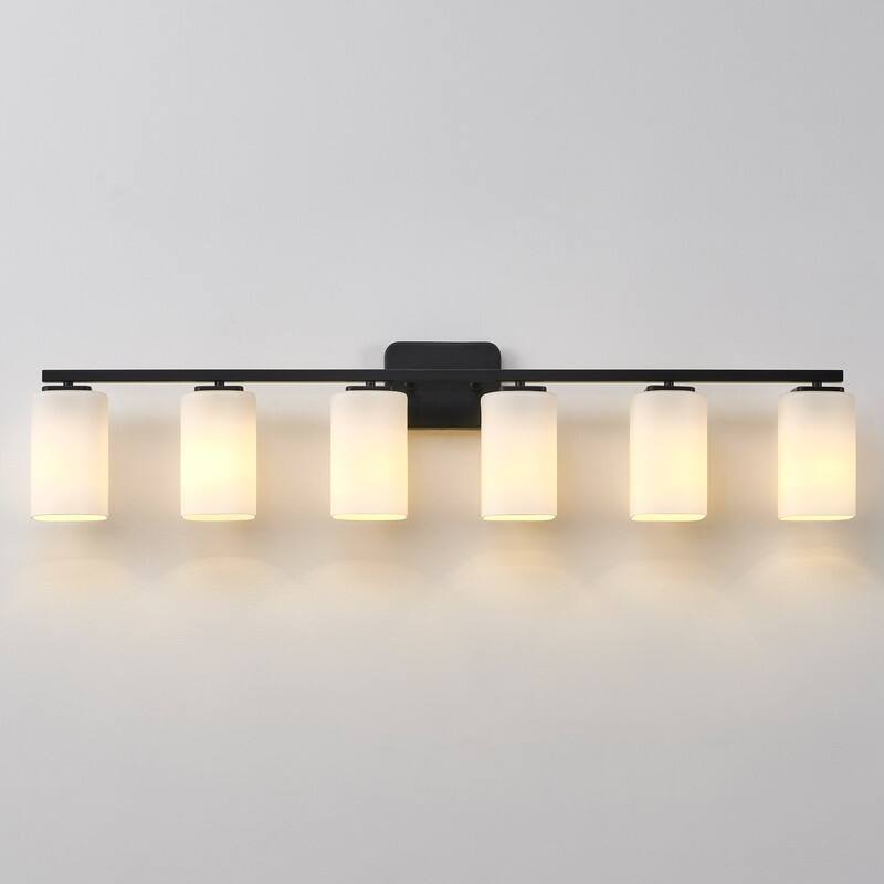 KAWOTI Modern & Contemporary Vanity Light with Frosted Glass Shade