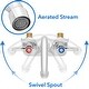 preview thumbnail 16 of 15, Commercial Wall Mount Sink Faucets 4in Center w Swivel Spouts NSF