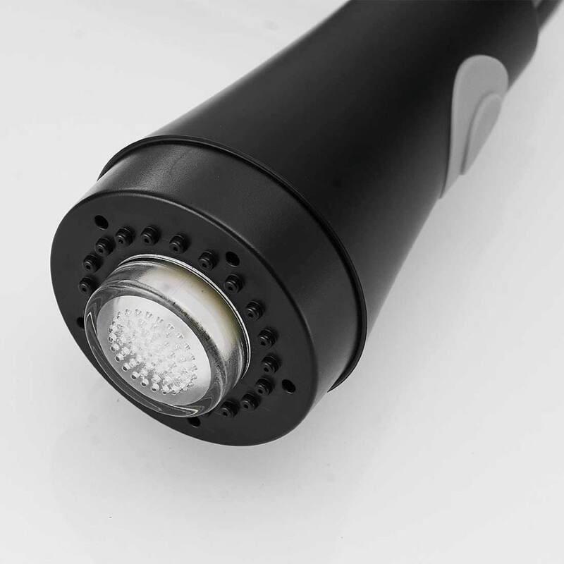 LED Light Commercial 1-Handle Pulldown Kitchen Faucet