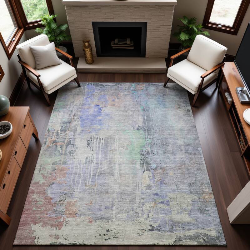 Premium Washable Super Soft Abstract Watercolor Mayfield Rug