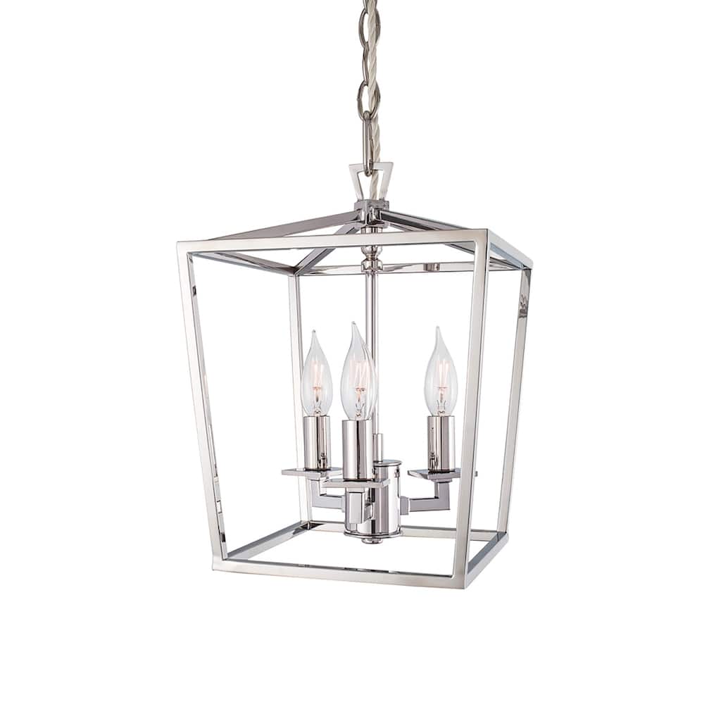 Cage 8.5-inch Wide 3-Light Pendant in Matte Black