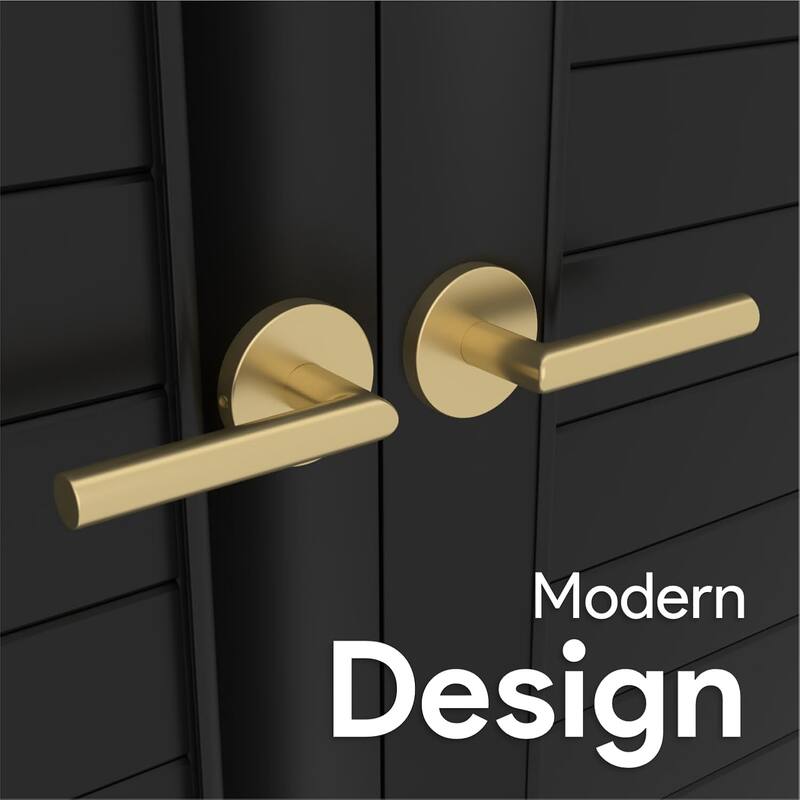 Mega Handles RONN Dummy Flat Door Lever, Non-Turning Reversible Door Handle for Closet, French, Pantry Doors, Easy Installation